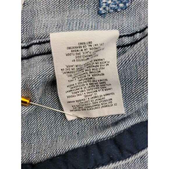 Anthropologie Pilcro Denim Trucker Jacket Size Small Embroidered Bling Boho 90s - Picture 12 of 12